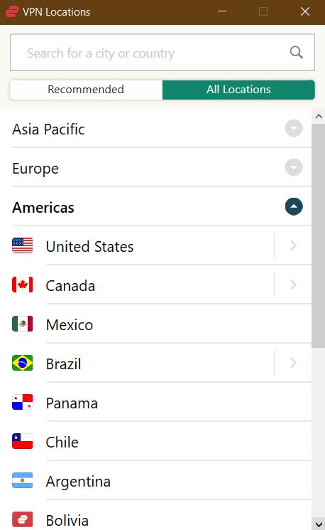 ExpressVPN VPN Locations