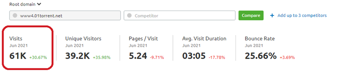 01torrent Traffic Metrics