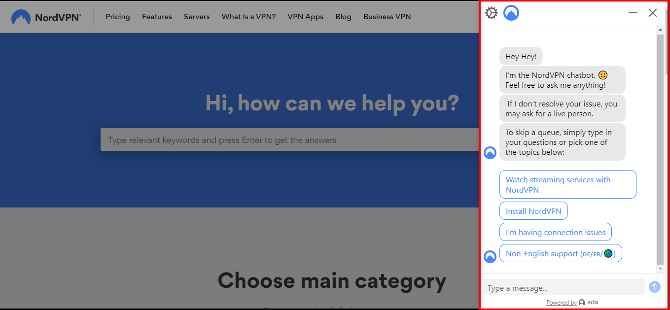NordVPN Chatbot