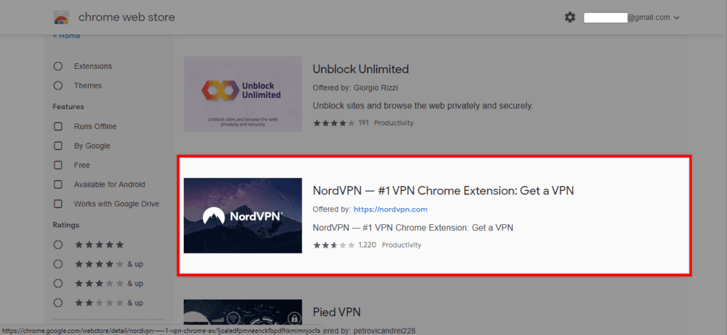 NordVPN Chrome Extensions