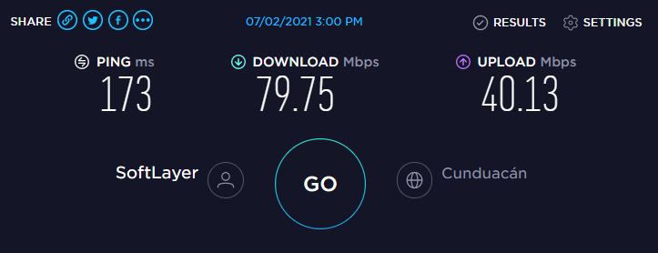 NordVPN Speed Test Mexico