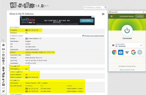 ExpressVPN Browser Leaks