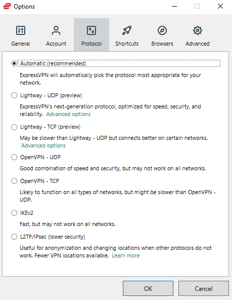 ExpressVPN Protocols