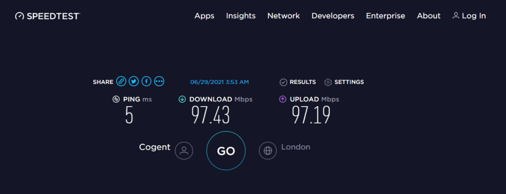 ExpressVPN Speedtest