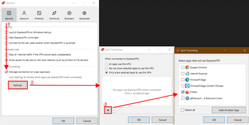 ExpressVPN Split Tunneling