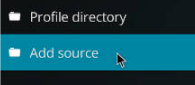 Kodi Add Source highlighted