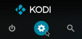 Kodi Setting highlighted with cursor