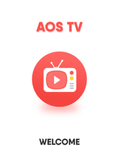 AOS TV app welcome screen