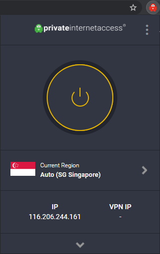 Chrome extension for Private Internet Access