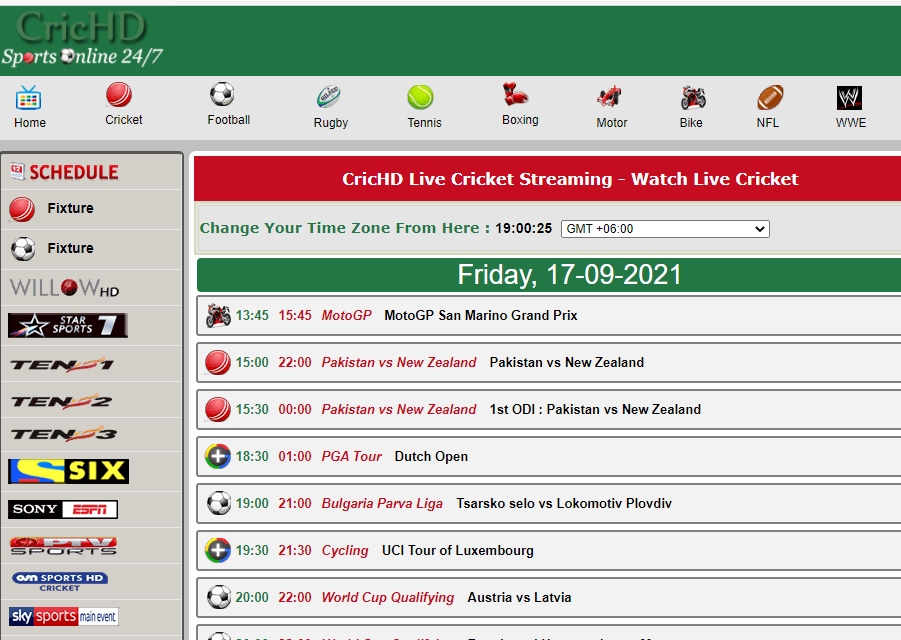 CricHD Sports Online 24/7 Live cricket streaming - watch live cricket