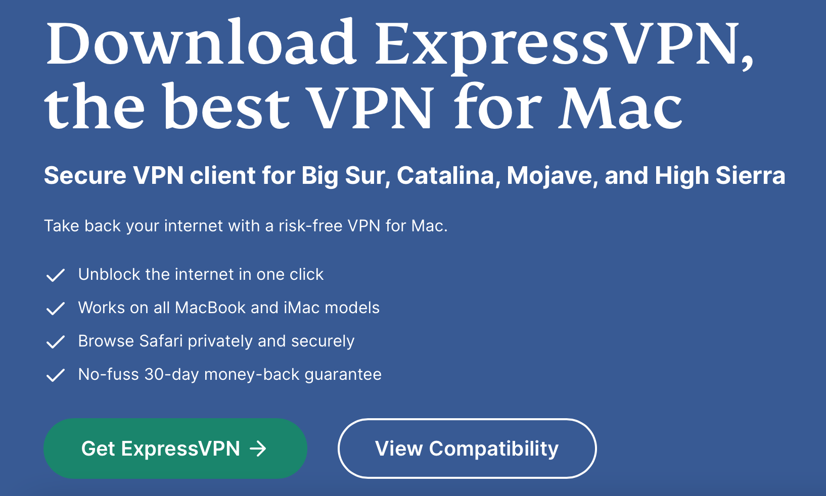 Download ExpressVPN, the best VPN for Mac