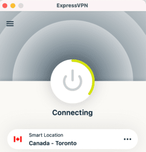 ExpressVPN connecting Canada - Toronto location