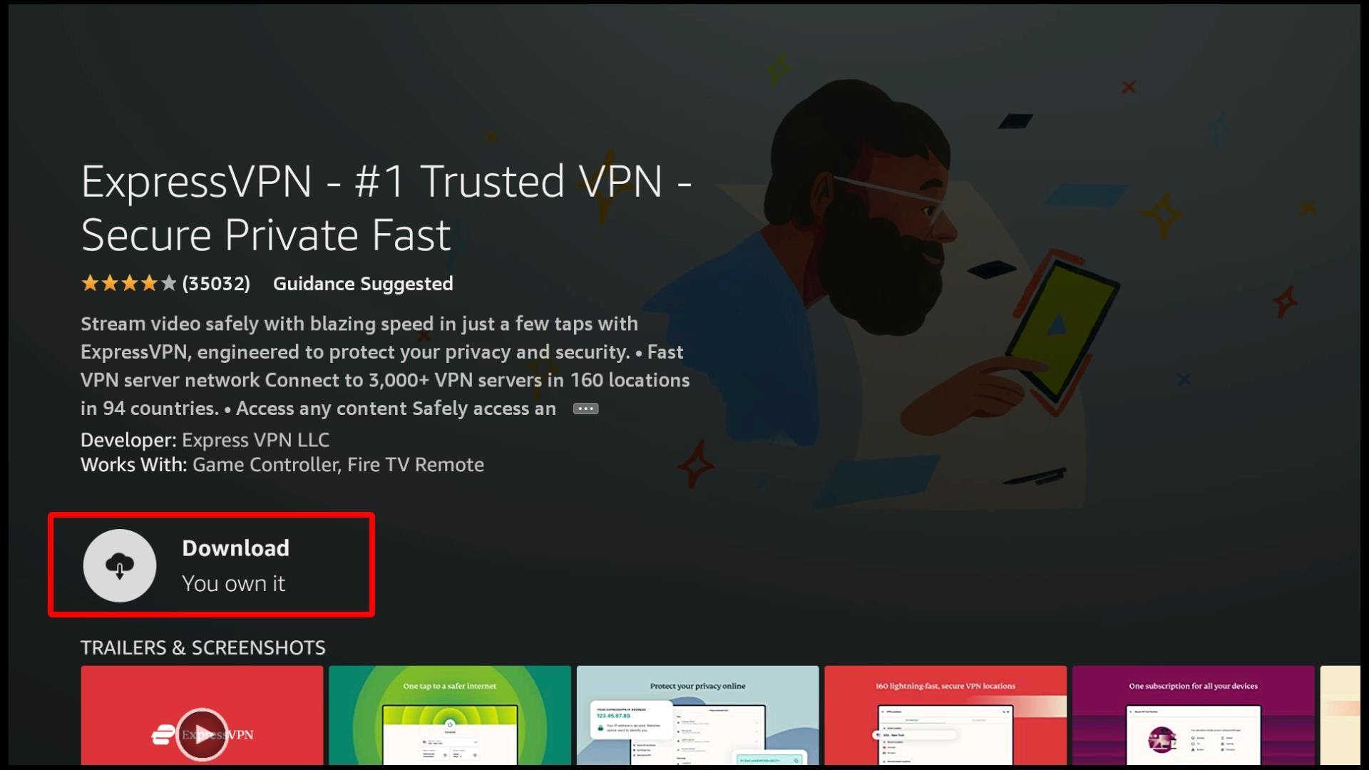 ExpressVPN installation option on Firestick