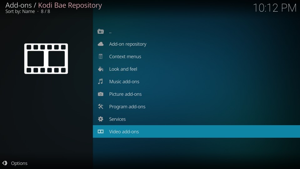 Kodi Bae Repository Open the “Video add-ons” folder