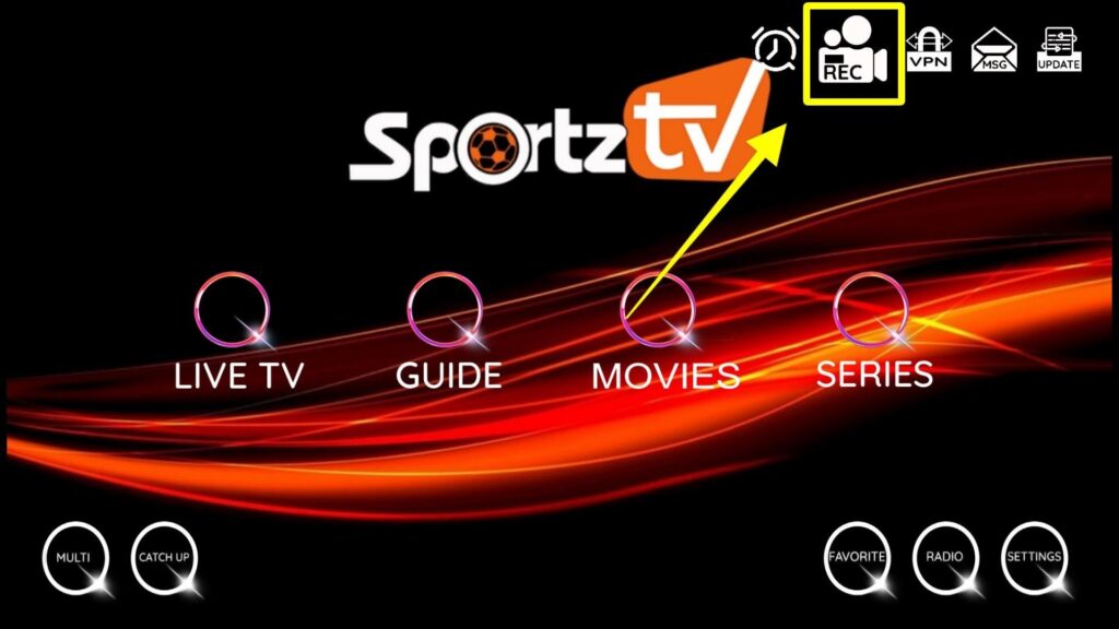 Sportz TV Recording Option