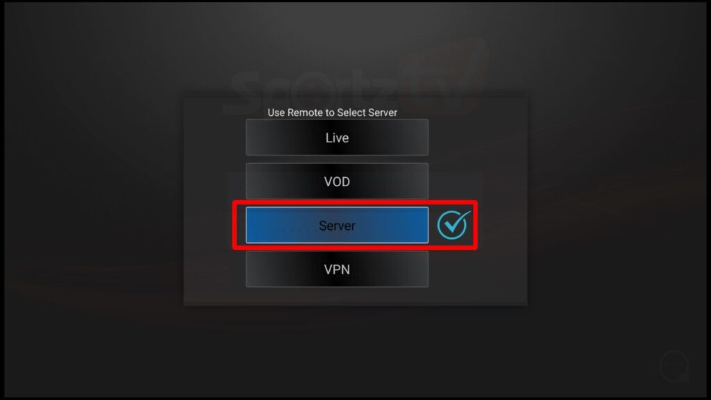 Sportz TV login options