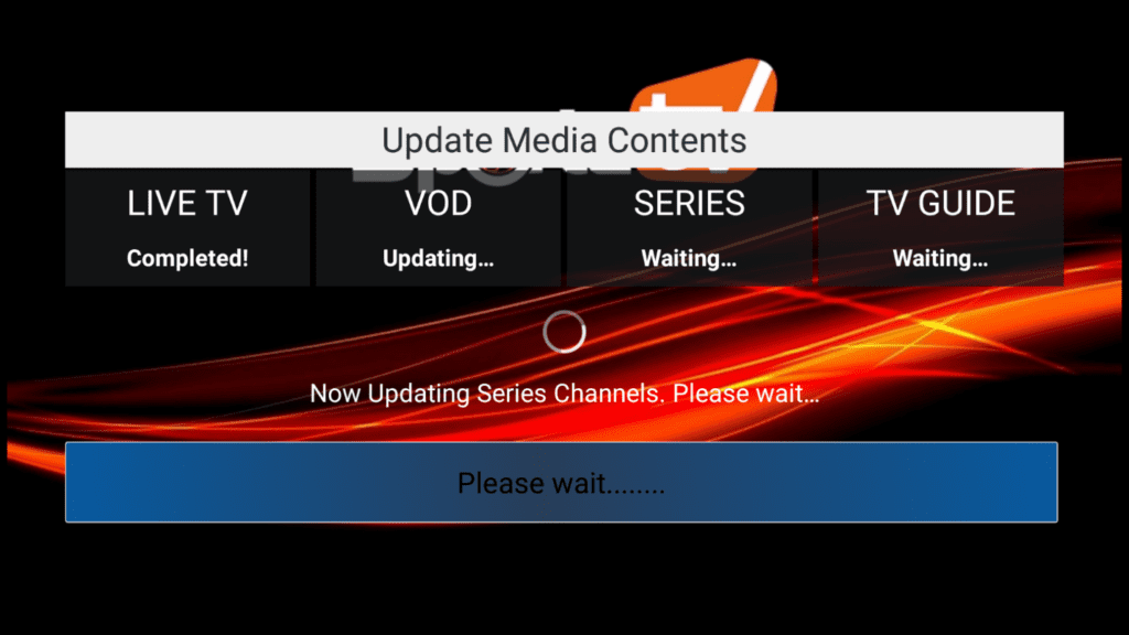 Updating content on Sportz TV