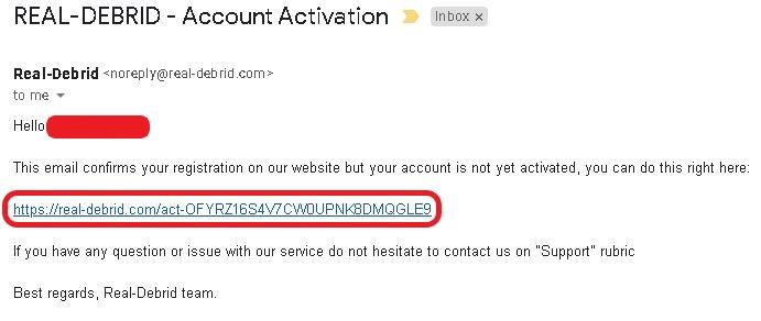 Account Activation