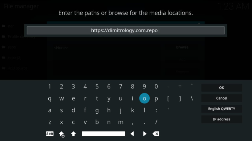 Adding URL to Kodi File Manager