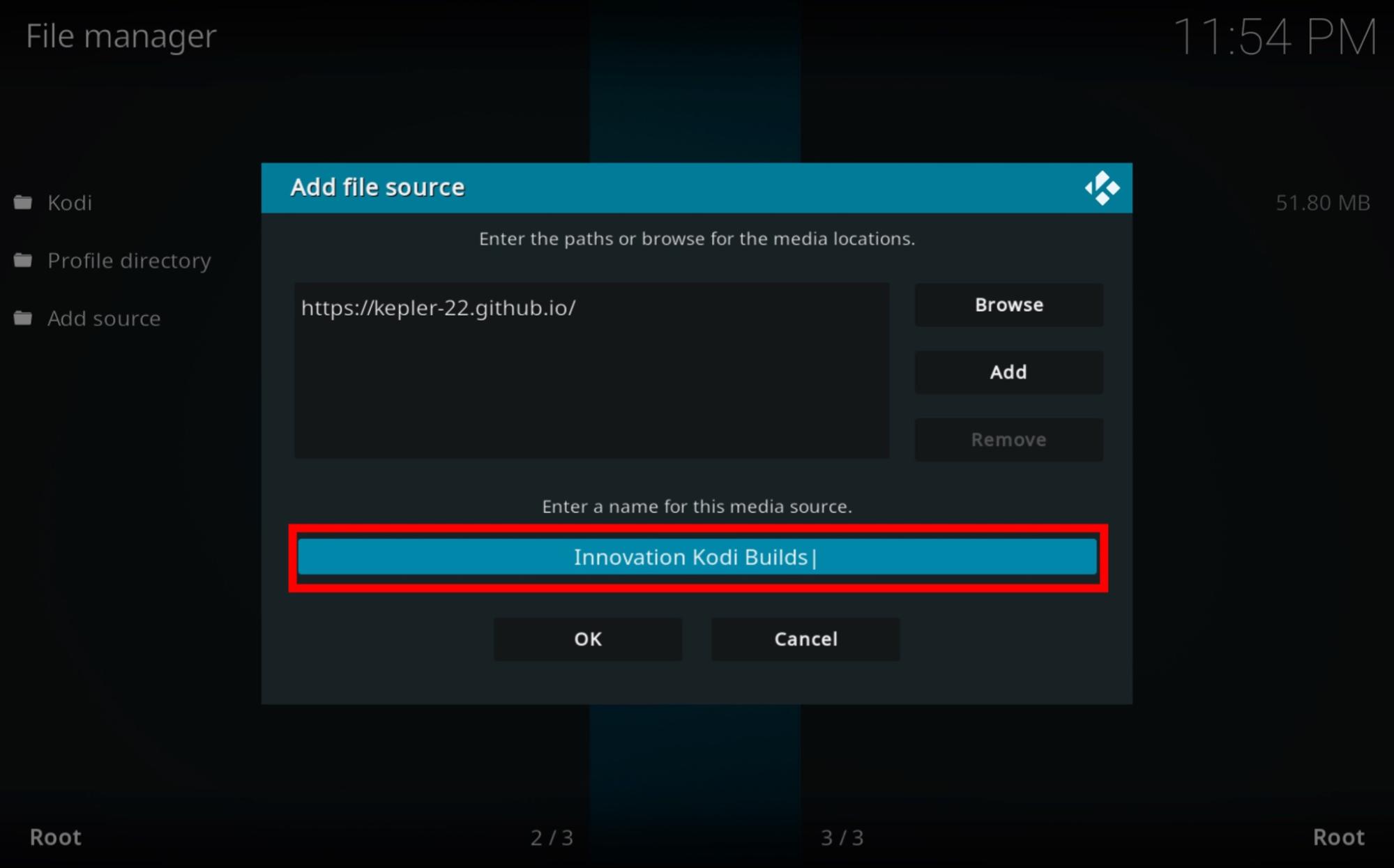 Give name Innovation Kodi Builds