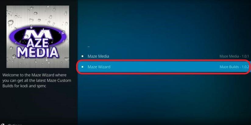 Maze Wizard for kodi