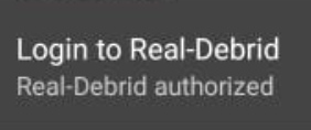 Real-Debrid authorized button