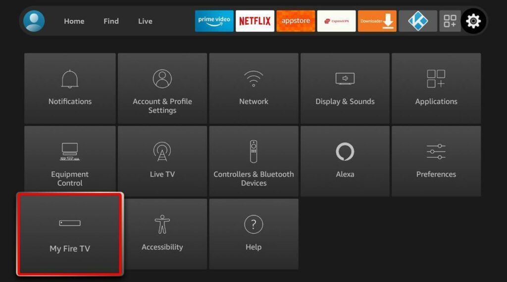 Select My Fire TV