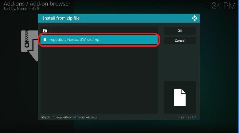 Select repository.NarcacistWizard.zip