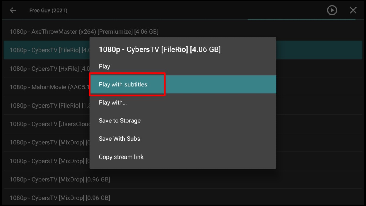 Subtitle files for CyberFlix TV