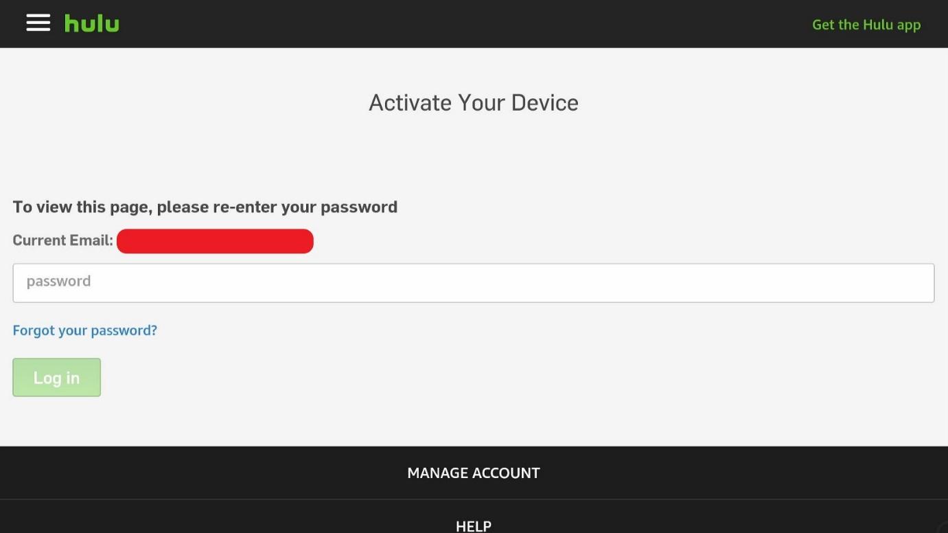 Activate Your Device Screen Hulu