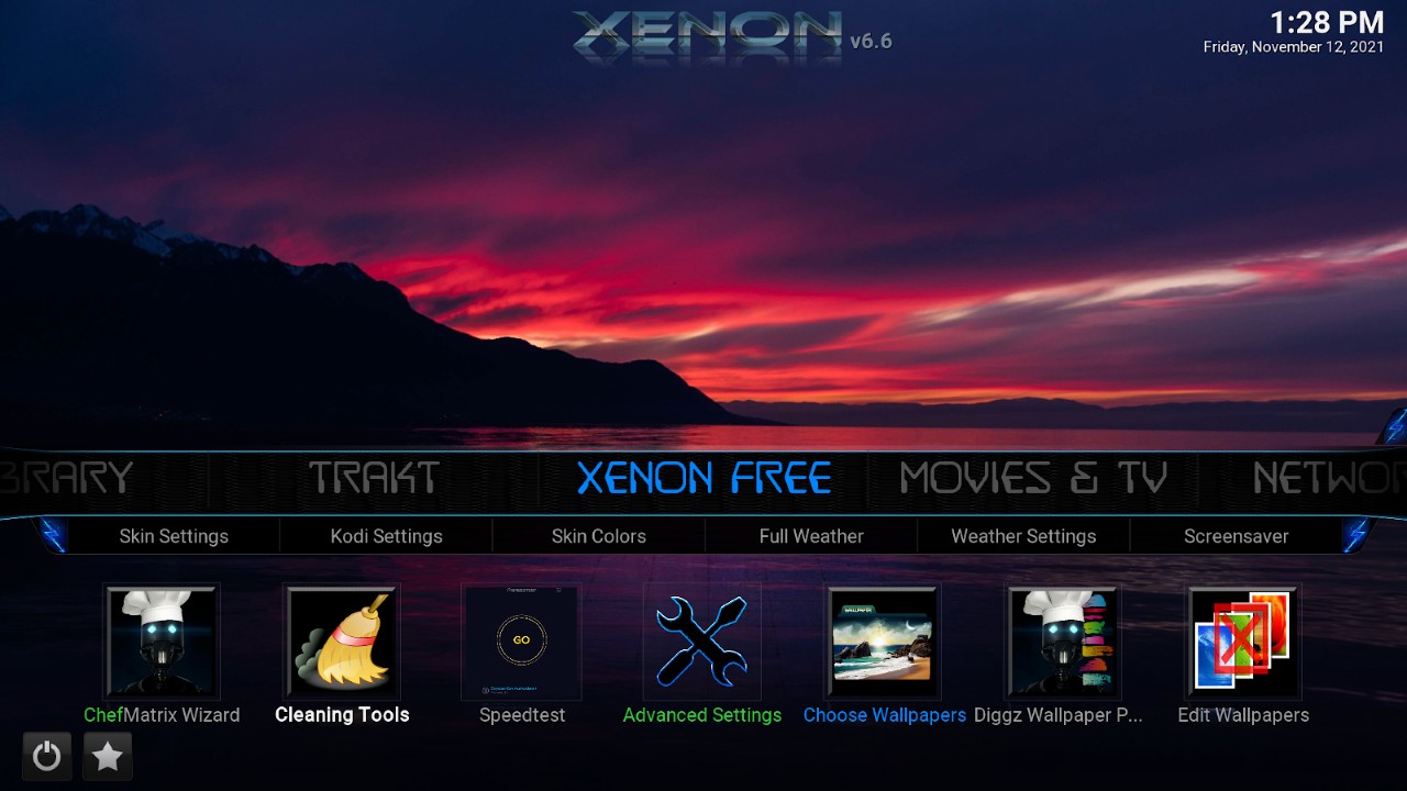 Diggz Xenon Kodi Build interface