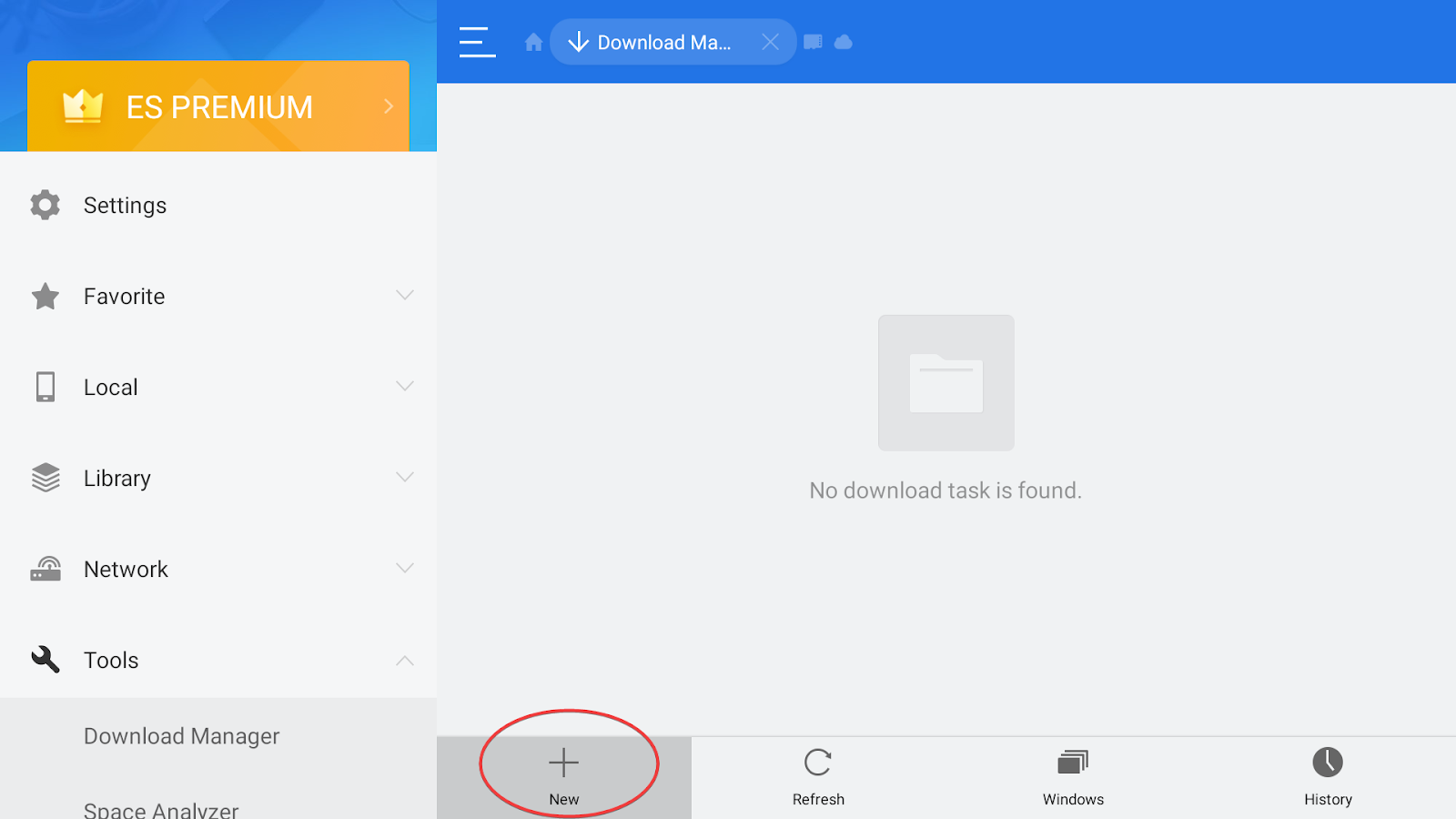 ES File Explorer app New highlighted