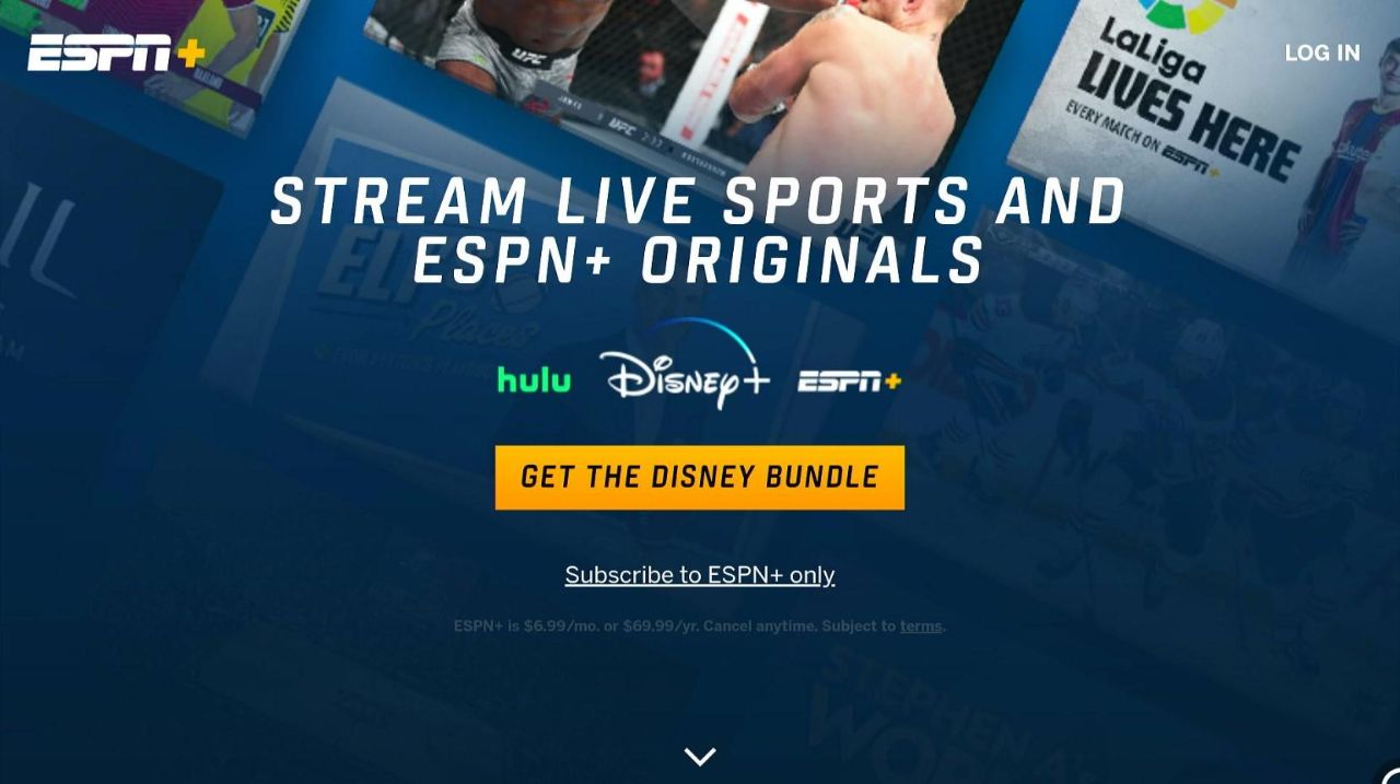 ESPN Plus Homepage