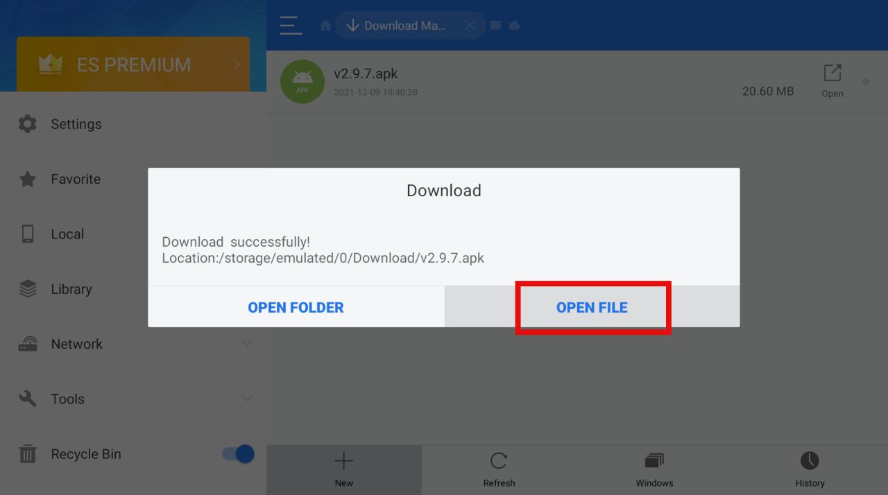 Es File Explorer Bee Tv Open