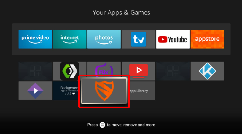 Firestick Apps & Games, Blokada app highlighted