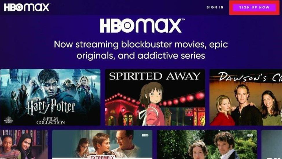 HBOMax Homepage