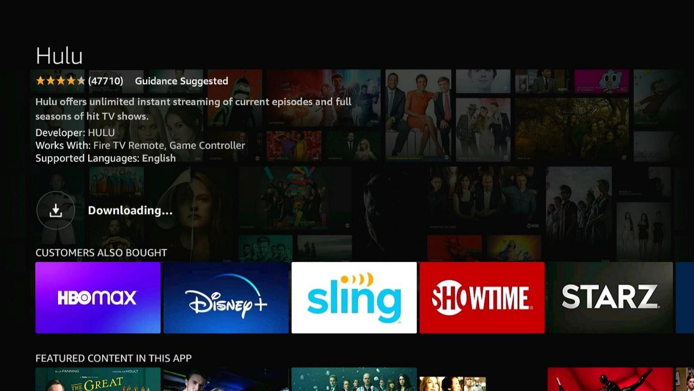 Hulu App Downloading