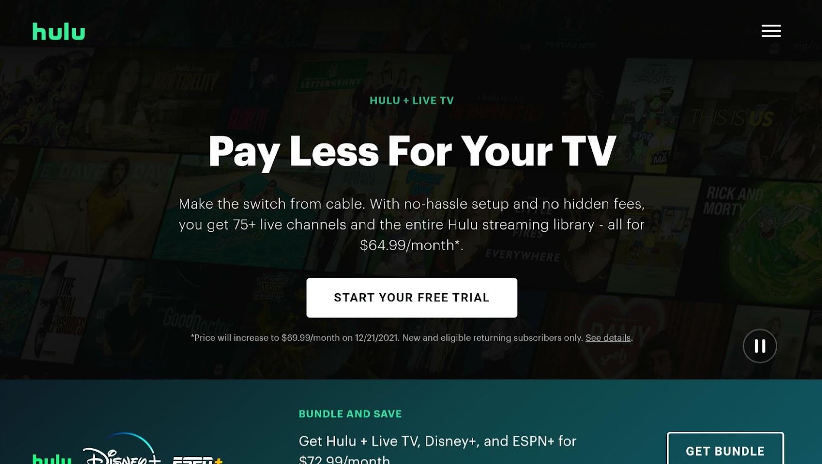 Hulu page