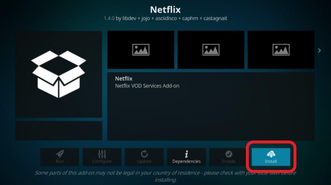 Install Highlighted Netflix Addon