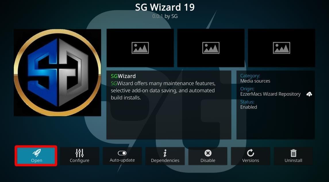 Open SG Wizard