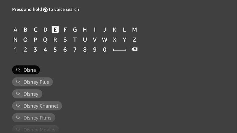 Search Disney Plus