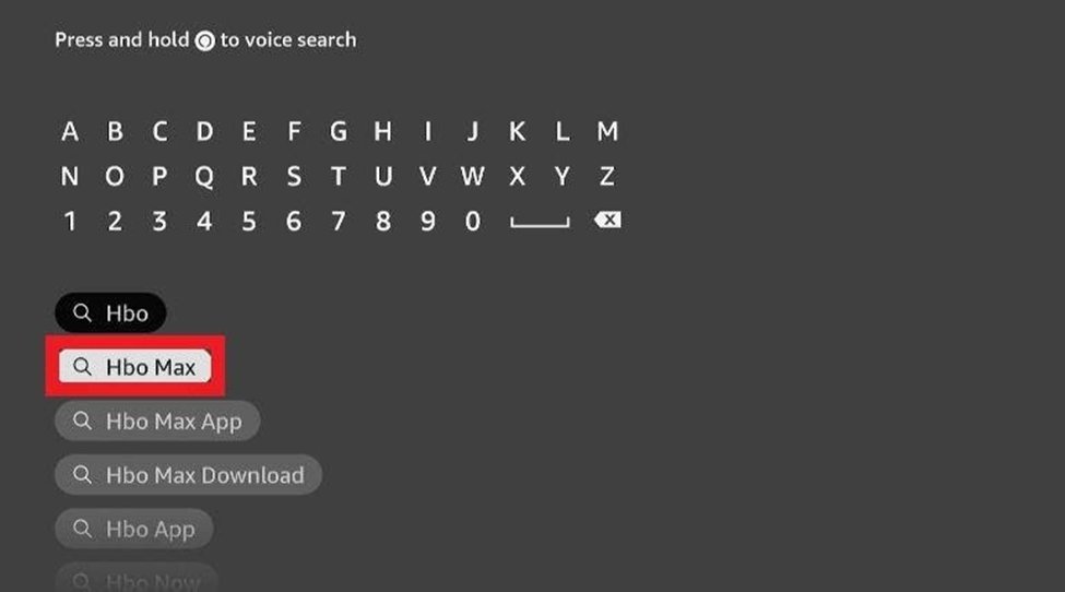 Search for HBO Max
