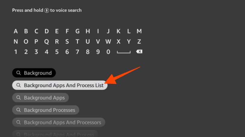 Searching Background Apps and Process List on Amazon Firestick