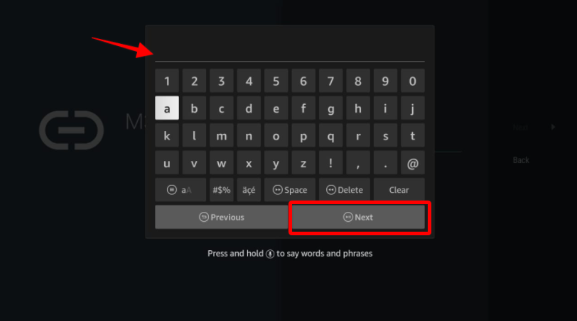 TiviMate app M3U Playlist keypad