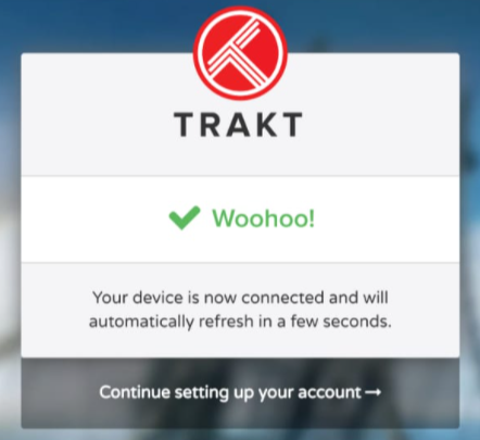 Trakt Connected with Kodi