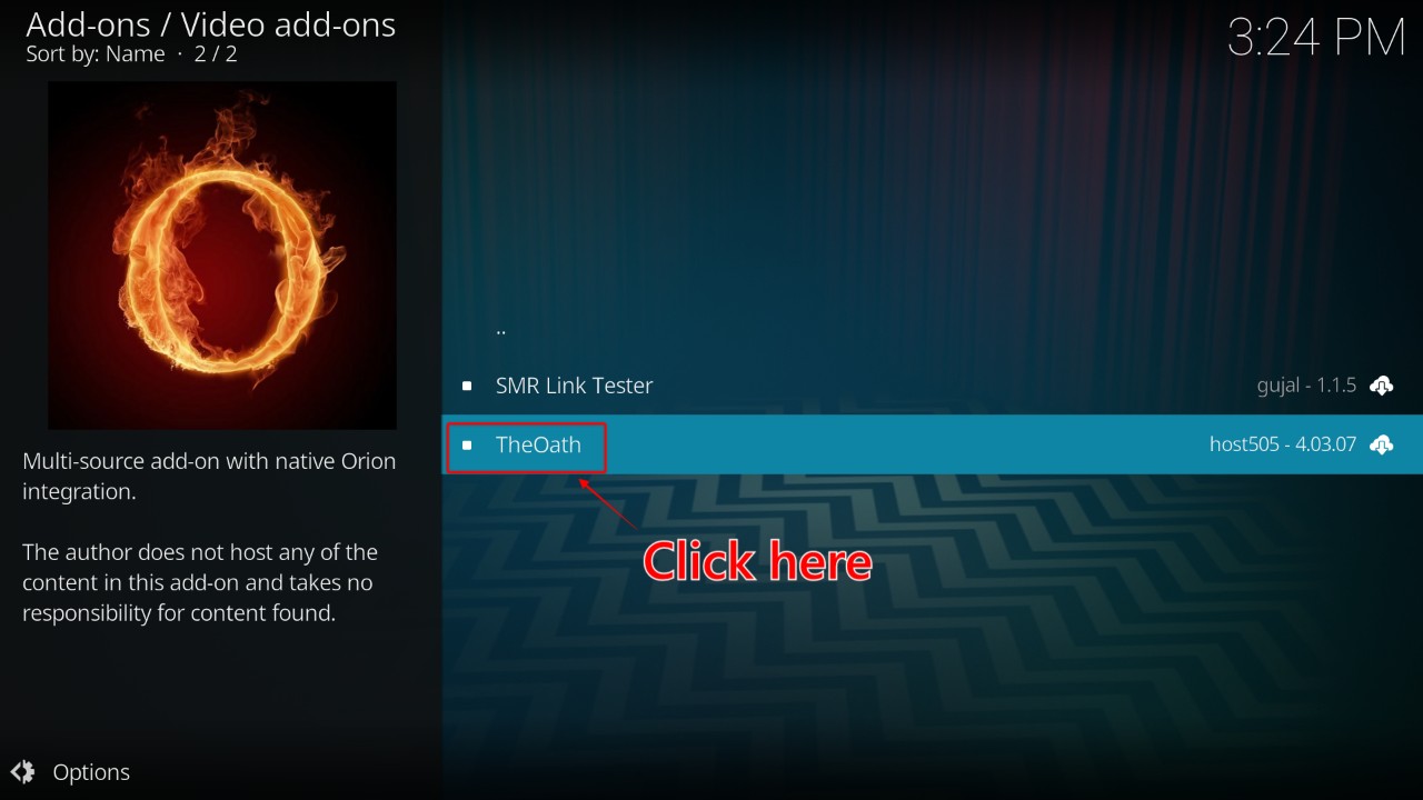 Video-add-ons-menu-on-Kodi-showing-TheOath-selected