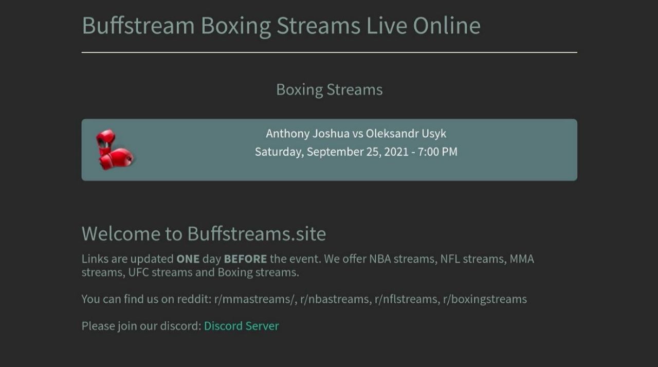 buff stream ufc 279