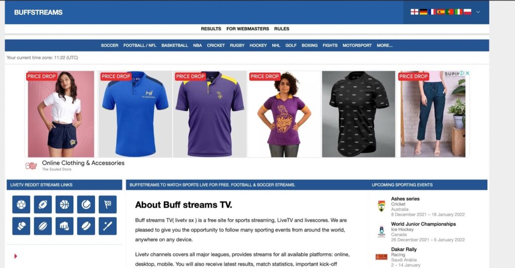 BuffStream home page