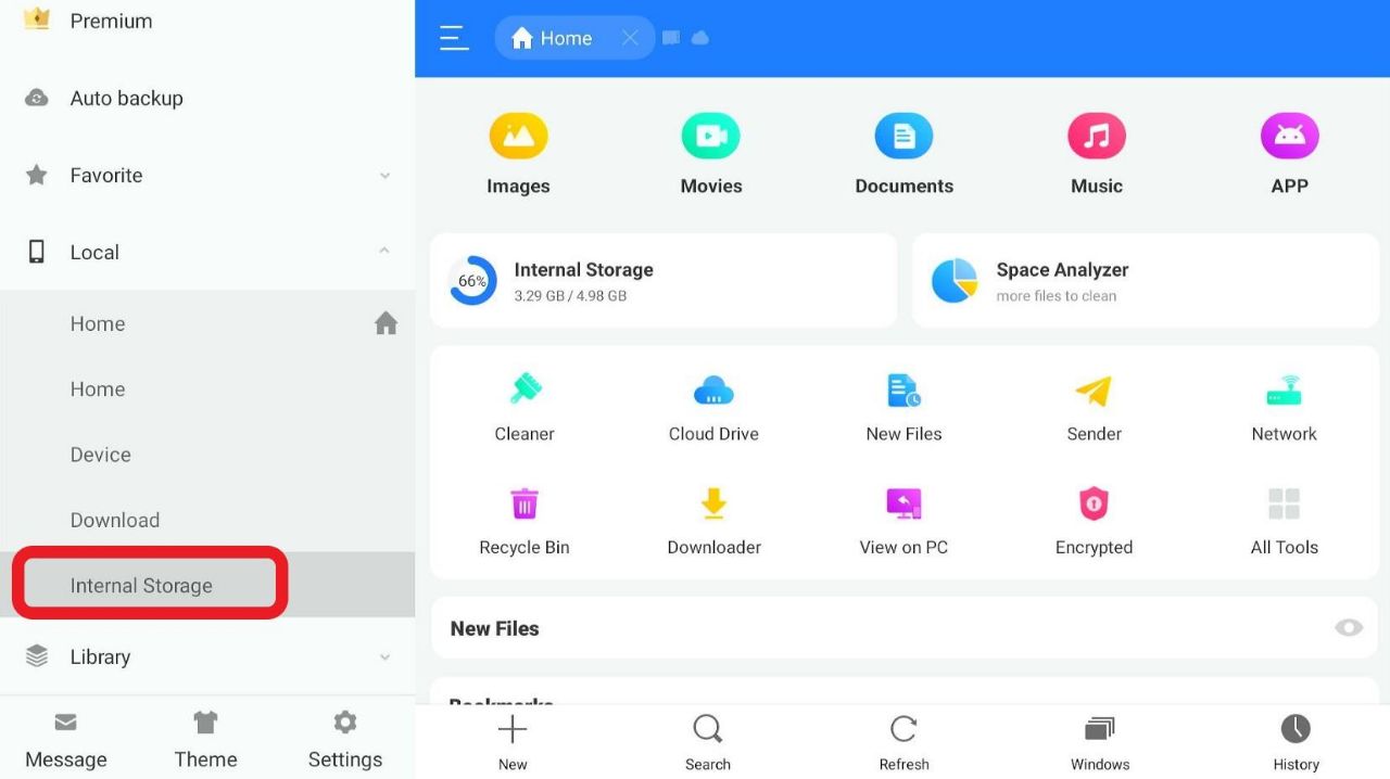 Internal Storage Es File Explorer