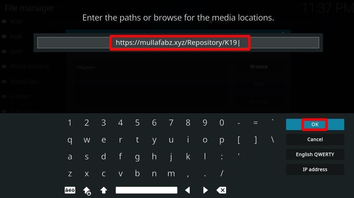 Kodi file manager keypad enter mullafabz.xyz Repository K19 URL